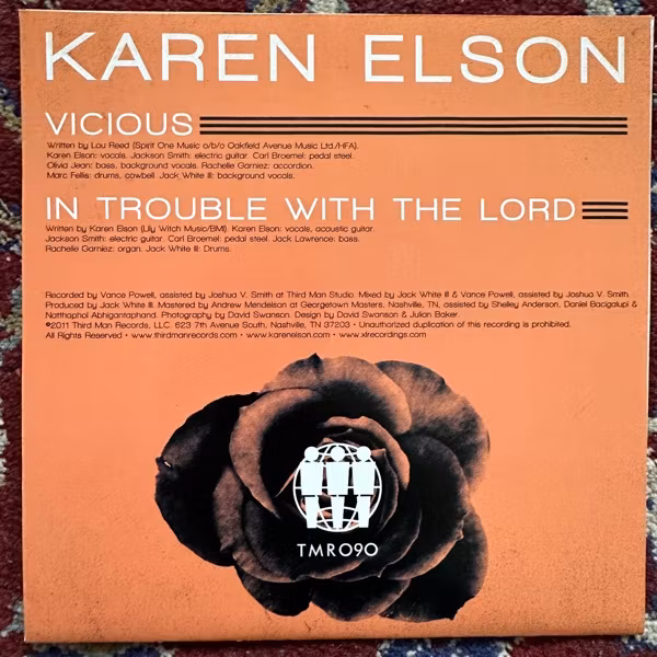 KAREN ELSON Vicious (Third Man - USA original) (EX) 7"