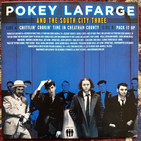 POKEY LAFARGE AND THE SOUTH CITY THREE Chittlin' Cookin' Time In Cheatham County (Third Man - USA original) (EX) 7"