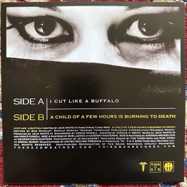 DEAD WEATHER, the I Cut Like A Buffalo (Third Man - USA original) (NM/EX) 7"