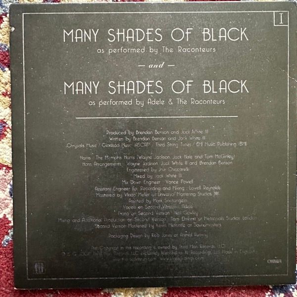 RACONTEURS, the Many Shades Of Black (XL - UK original) (VG/EX) 7"
