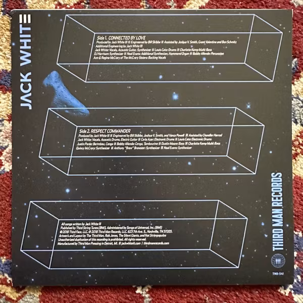 JACK WHITE Connected By Love (Third Man - USA original) (EX) 7"