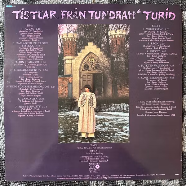 TURID Tistlar Från Tundran (Metronome - Sweden original) (EX) LP