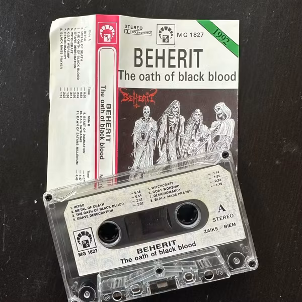 BEHERIT The Oath Of Black Blood (MG - Poland reissue) (VG+) TAPE