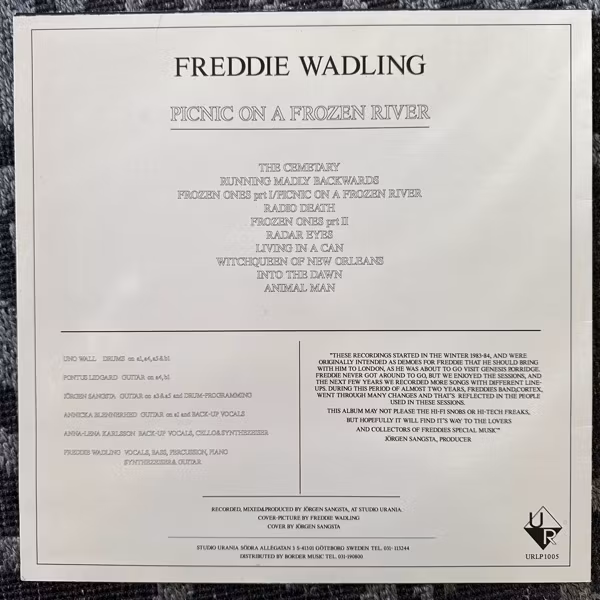 FREDDIE WADLING Picnic On A Frozen River (Studio Urania – Sweden original) (VG+/EX) LP