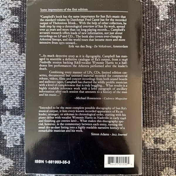 SUN RA The Earthly Recordings of Sun Ra 2nd Edition (VG+) BOOK