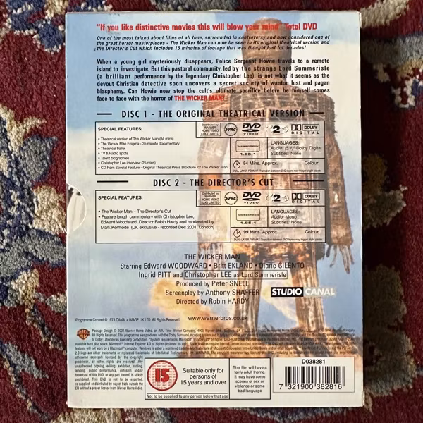 WICKER MAN, the (Director's Cut) (EX) 2xDVD