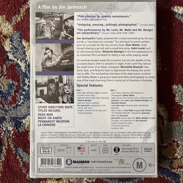 DOWN BY LAW (Directors Suite) (SS) DVD