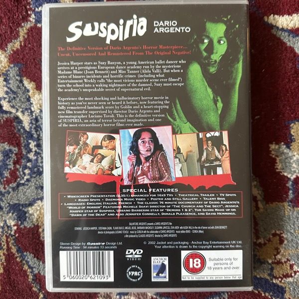 SUSPIRIA (With booklet and cards) (NM) 2xDVD