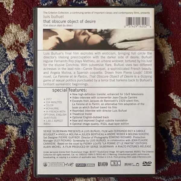 THAT OBSCURE OBJECT OF DESIRE (Criterion) (NM) DVD