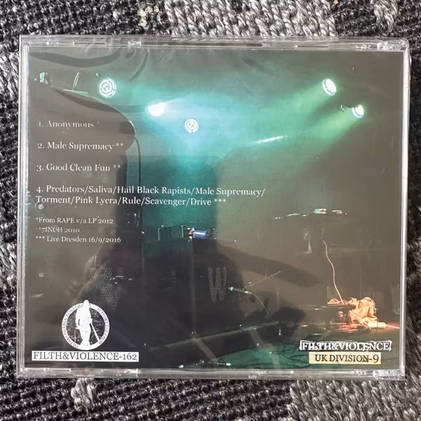 SNUFF Anonymous / Male Supremacy / Dresden (Filth And Violence - Finland original) (SS) CD