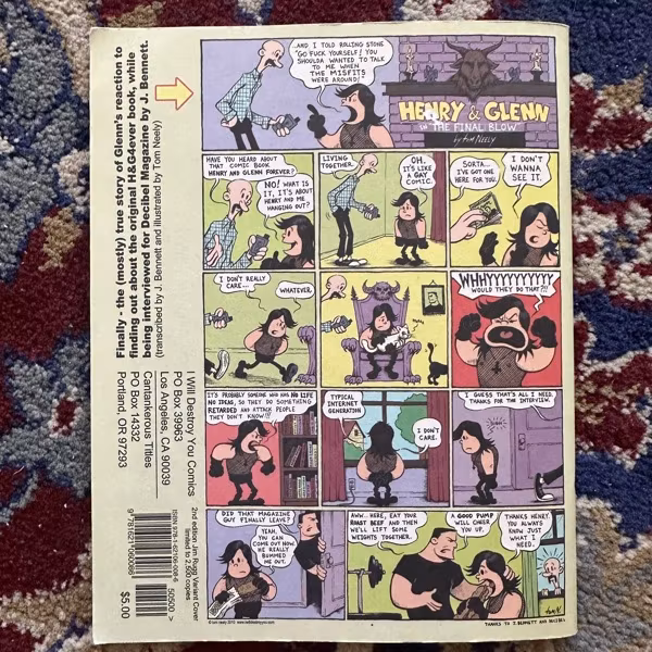 HENRY AND GLENN Forever And Ever #1 2012 (Second printing. Jim Rugg variant) (EX) COMIC