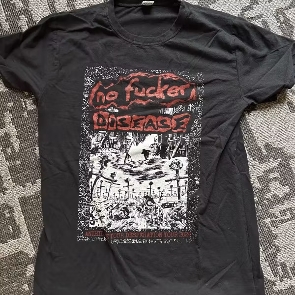 NO FUCKER / DISEASE No Fucker / Disease (M) (USED) T-SHIRT
