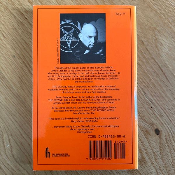 SATANIC WITCH, the Anton Szandor LaVey (Reprint) (EX) BOOK