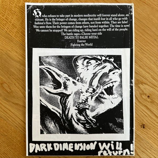 DARK DIMENSION #IV (VG+) FANZINE