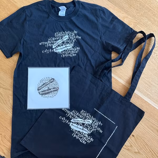 MY CAT IS AN ALIEN, THURSTON MOORE PoesiaSonorAlienica (Opax - Europe original) (NM/EX) FLEXI 7", T-SHIRT, BAG