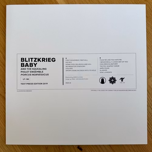 BLITZKRIEG BABY Porcus Norvegicus (Test press) (Cloister - USA original) (NM) LP