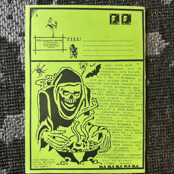 HANGING AROUND #2 (VG+) FANZINE