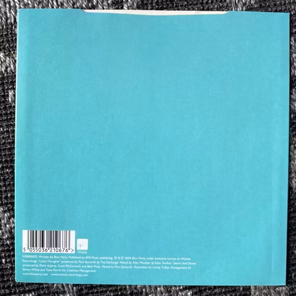 BLOC PARTY Little Thoughts / Storm And Stress (Blue vinyl) (Wichita - UK original) (EX/NM) 7"