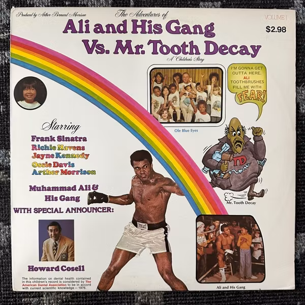 MUHAMMAD ALI & THE ALI GANG The Adventures Of Ali And His Gang Vs. Mr. Tooth Decay (Volume 1) (St. John's Fruit And Vegetable Co. - USA original) (VG+) LP