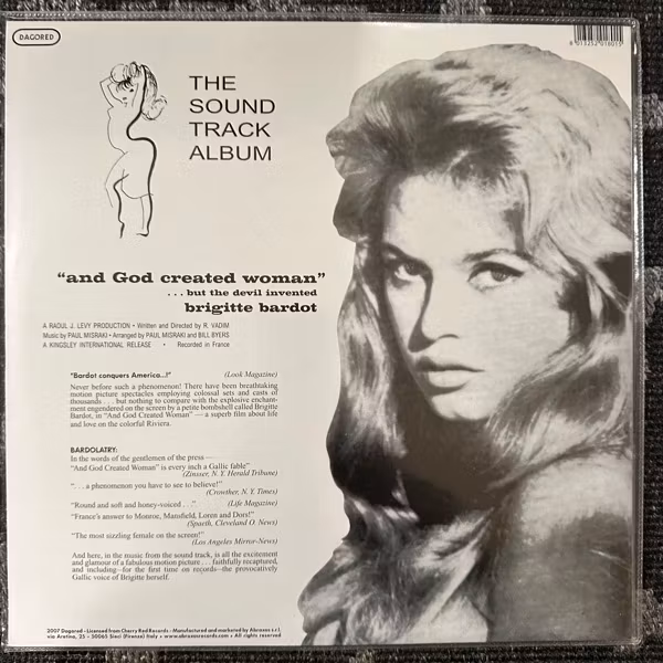 SOUNDTRACK Paul Misraki – And God Created Woman (Red vinyl) (Dagored – Italy reissue) (EX) LP