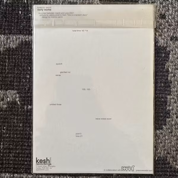 LORENZO SENNI Early Works (Kesh - UK original) (NM) CD