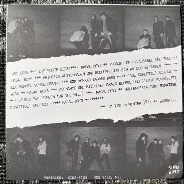 NASAL BOYS Hot Love (Sing Sing - USA reissue) (VG+/EX) 7"