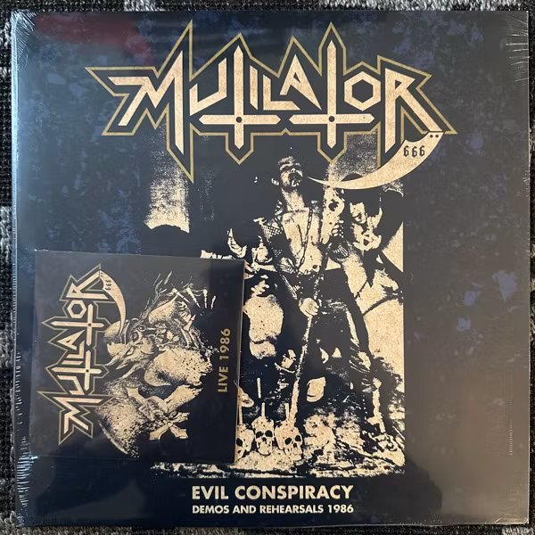 MUTILATOR Evil Conspiracy - Demos And Rehearsals 1986 (F.O.A.D. - Italy original) (SS) LP+CD