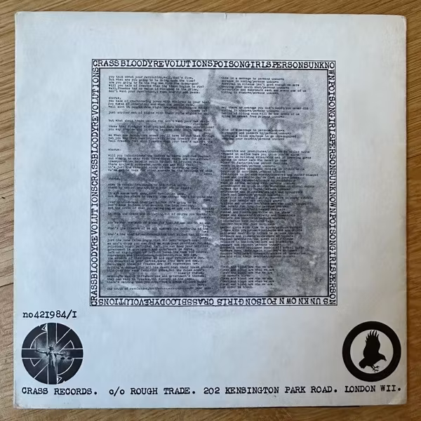 CRASS / POISON GIRLS Bloody Revolutions / Persons Unknown (Crass - UK original) (VG+) 7"