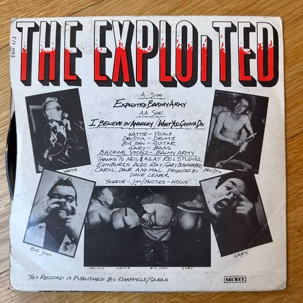 EXPLOITED, the Exploited Barmy Army (Secret - UK reissue) (VG) 7"