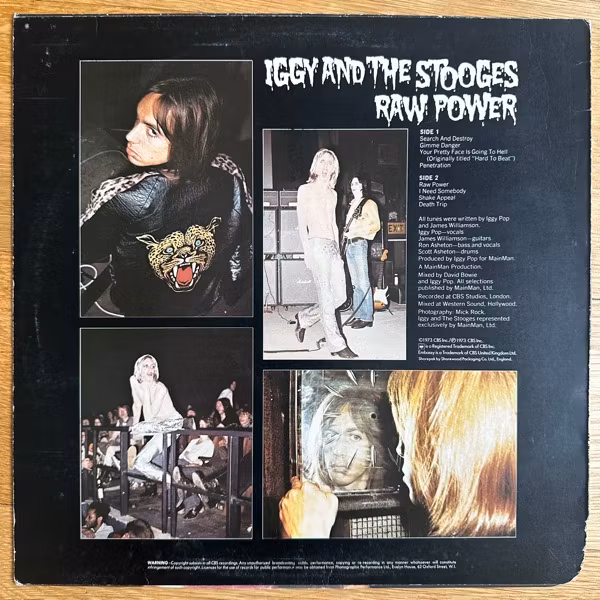 IGGY AND THE STOOGES Raw Power (Embassy - Europe 1977 reissue) (VG/VG-) LP