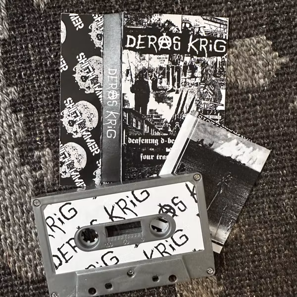 DERAS KRIG Deafening D-Beat Destruction Four Track Tour Tape (ShitHammer – USA original) (NM) TAPE