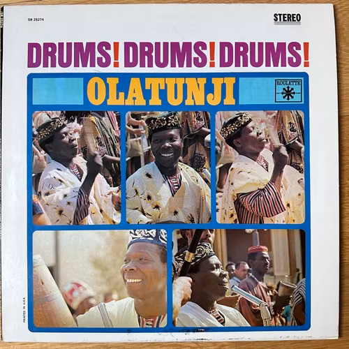 OLATUNJI Drums! Drums! Drums! (Roulette - USA original) (VG+) LP