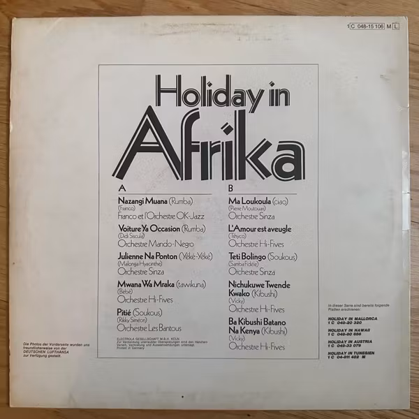VARIOUS Holiday In Afrika (Columbia - Germany original) (VG+/VG) LP
