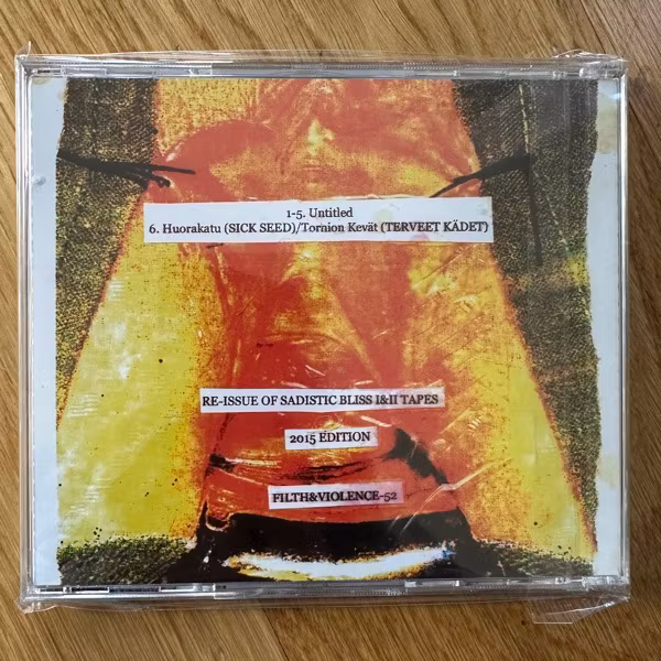 SADISTIC BLISS I & II (Filth And Violence - Finland reissue) (SS) CD