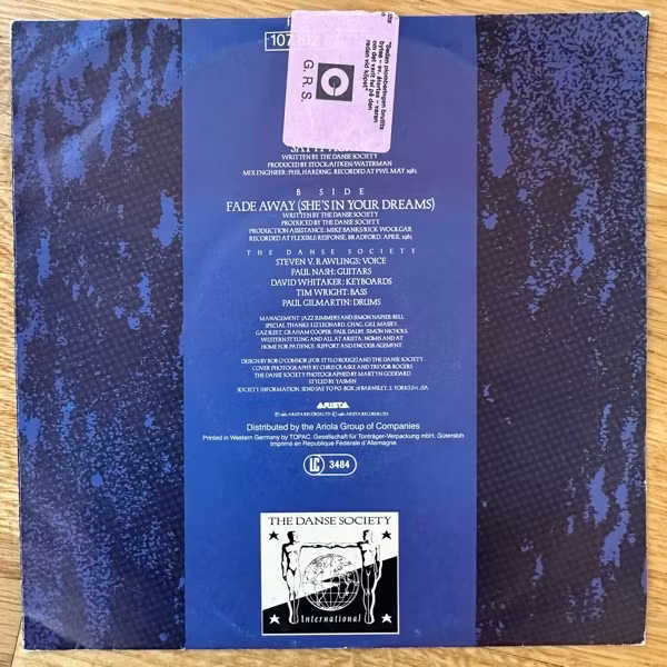 DANSE SOCIETY, the Say It Again (Arista - Europe original) (VG/VG+) 7"