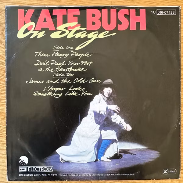 KATE BUSH On Stage (EMI - Germany original) (VG/EX) 7"