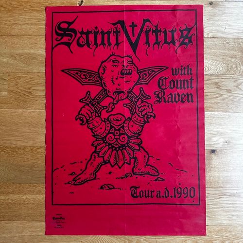 SAINT VITUS / COUNT RAVEN Tour 1990 (VG+) POSTER