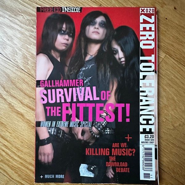 ZERO TOLERANCE Issue 20 (VG+) MAGAZINE