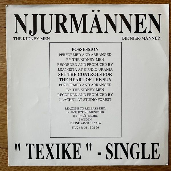 NJURMÄNNEN Texike (Reazone To Release - Sweden original) (VG+) 7"