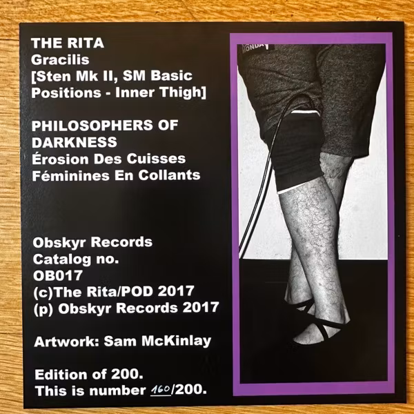 RITA, the / PHILOSOPHERS OF DARKNESS Gracilis (Purple vinyl) (Obskyr - Sweden original) (NM) 7"