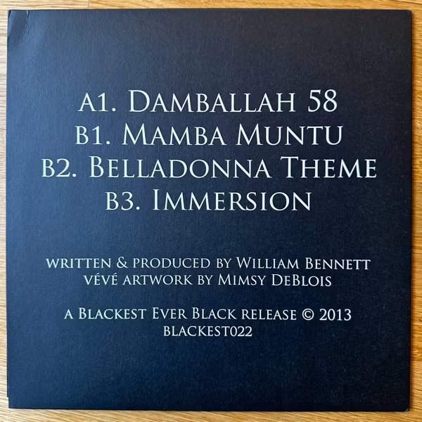 CUT HANDS Damballah 58 (Blackest Ever Black – UK original) (EX/VG+) 12" EP