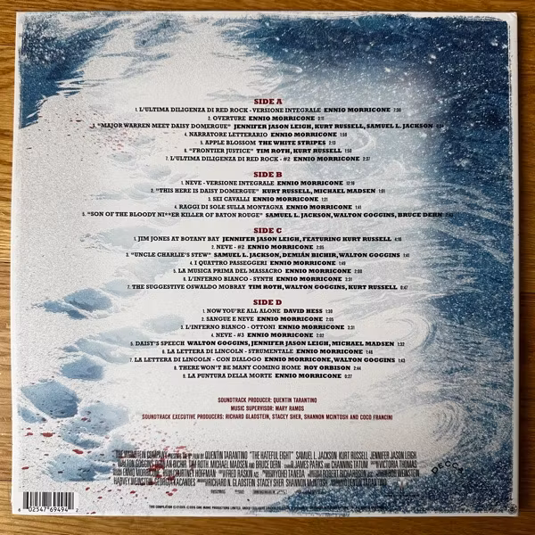 SOUNDTRACK Ennio Morricone – Quentin Tarantino's The H8ful Eight (Decca - Europe original) (EX) 2LP
