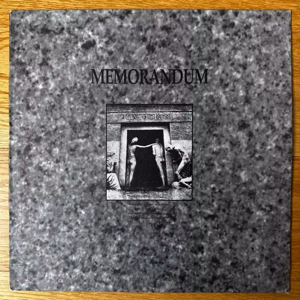 MEMORANDUM Aux Morts (Cold Meat Industry - Sweden original) (VG+) LP