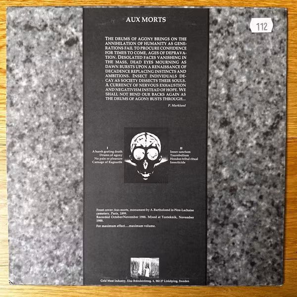 MEMORANDUM Aux Morts (Cold Meat Industry - Sweden original) (VG+) LP