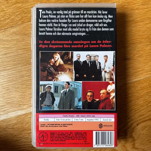 TWIN PEAKS Fire Walk With Me (VG+/EX) VHS