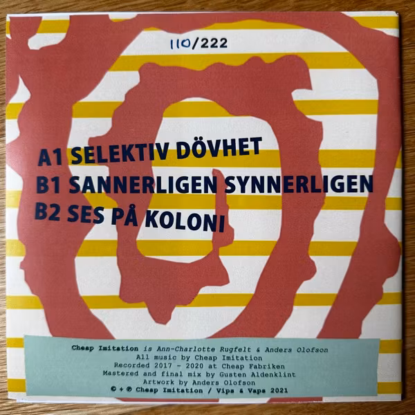 CHEAP IMITATION Selektiv Dövhet (Vips & Vaps – Sweden original) (EX/NM) 7"