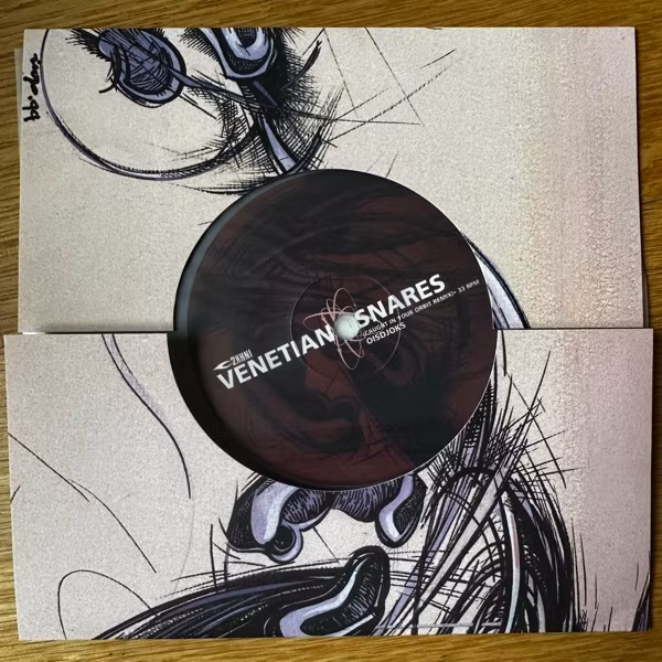 JACK PLOTKIN'S PHANTOMSMASHER / VENETIAN SNARES Split (Grey vinyl) (Double H Noise Industries – USA original) (NM) 7"