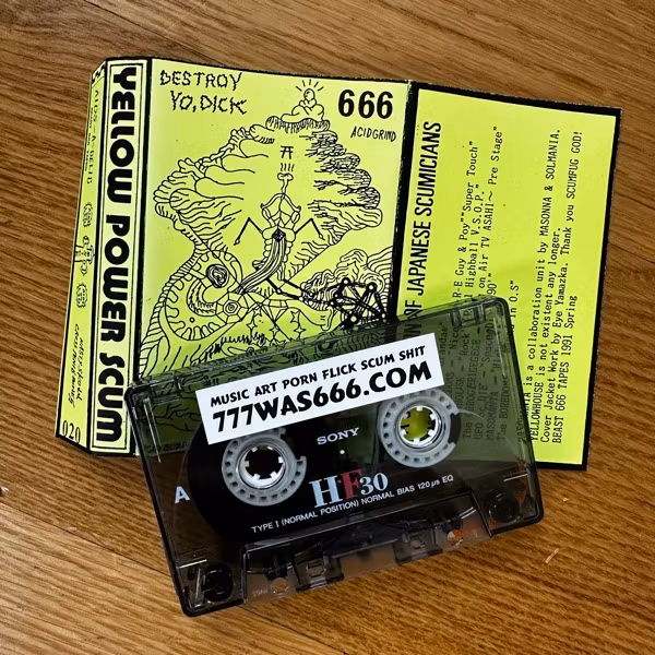 VARIOUS Yellow Power Scum (777was666 - Japan reissue) (NM) TAPE