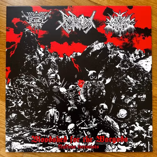 SEGES FINDERE / PURIFICATION KOMMANDO / NOCTURNAL DAMNATION Bloodshed For The Wargods (Nuclear Terrorists) (Iron Bonehead - Germany original) (EX) LP