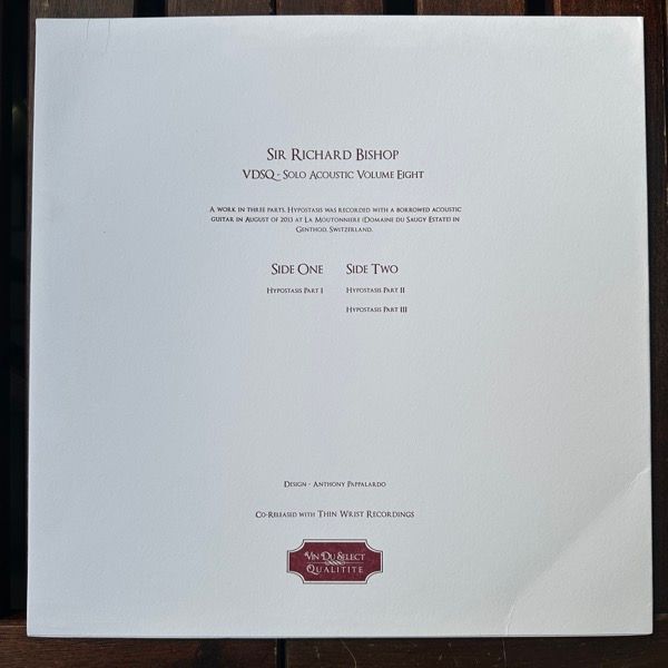 SIR RICHARD BISHOP VDSQ Solo Acoustic Volume Eight (Vin Du Select Qualitite – USA original) (EX/NM) LP
